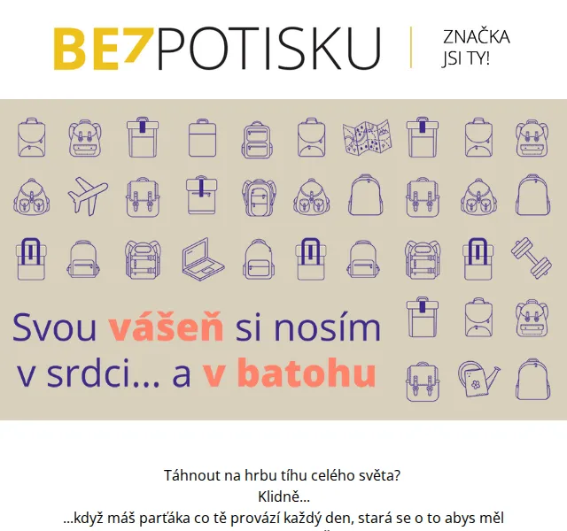 BezPotisku: Batohy od 359 Kč – červen 2026 | Nuslet.cz