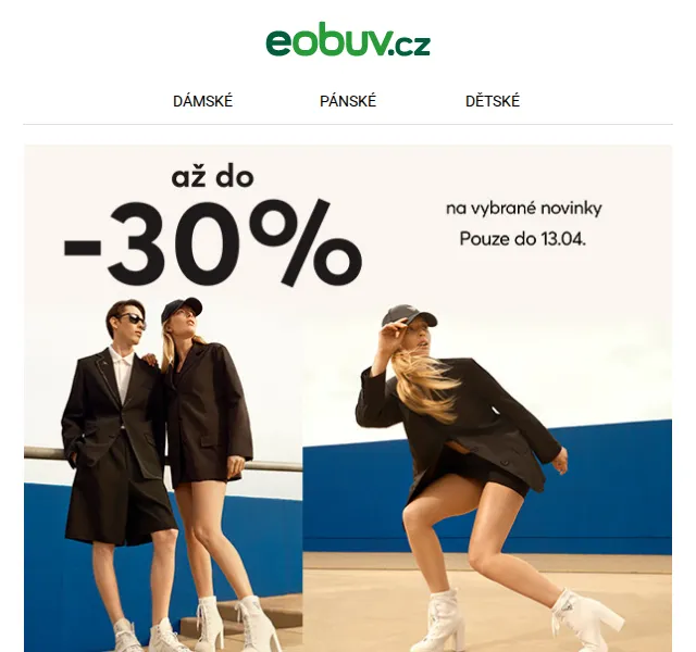 eobuv.cz: Slevy až 30 % na boty a doplňky – červen 2026 | Nuslet.cz