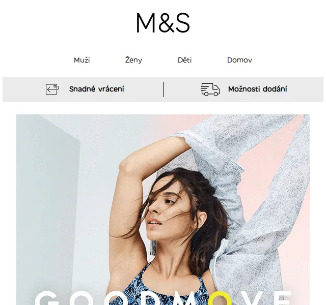 Marks and Spencer: sleva 20 % na sportovní oblečení Goodmove – červen 2026 | Nuslet.cz