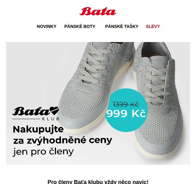 Baťa: Nová vlna klubových cen – červen 2026 | Nuslet.cz