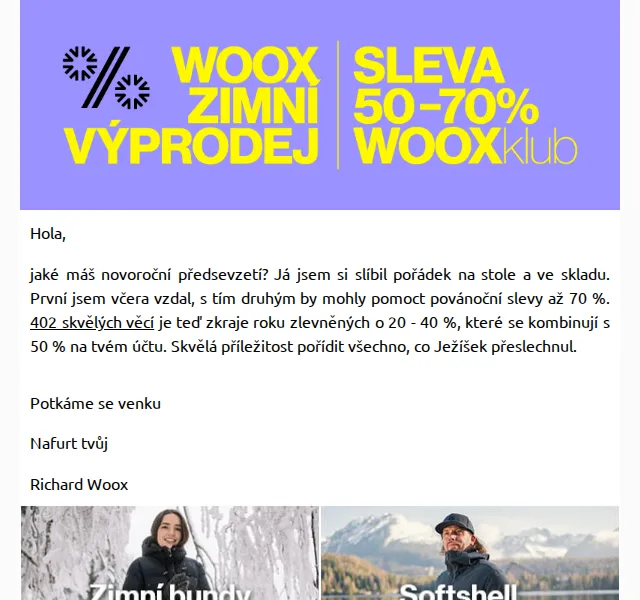 Richard Woox: Výprodej až 70 % – červen 2026 | Nuslet.cz