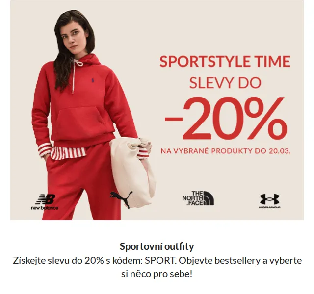 Modivo: SPORTSTYLE sleva až 20 % – červen 2026 | Nuslet.cz