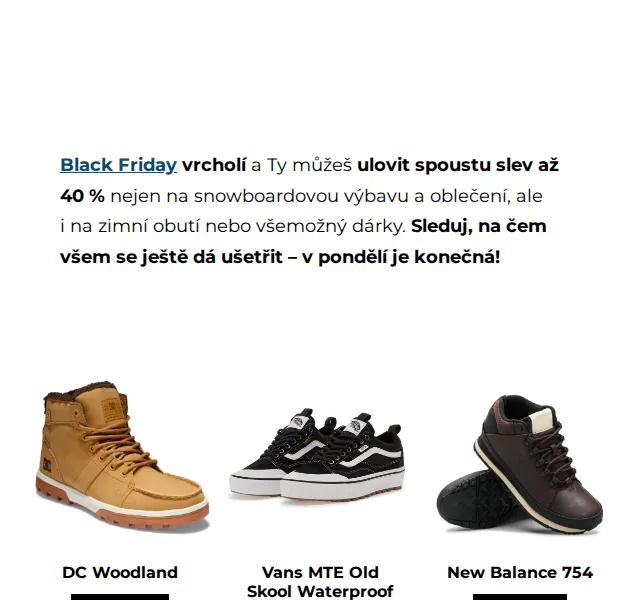 SNOWBOARD ZEZULA: Black Friday slevy až 40 % – červen 2026 | Nuslet.cz