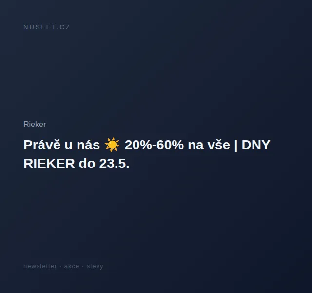 Rieker: Kabelky, batohy a peněženky až -50% – červen 2026 | Nuslet.cz