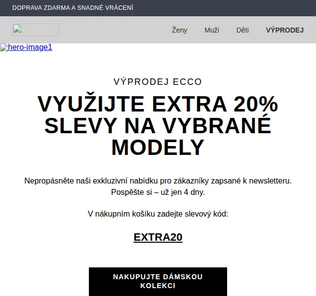 ECCO: Extra 20% sleva na výprodej – červenec 2026 | Nuslet.cz