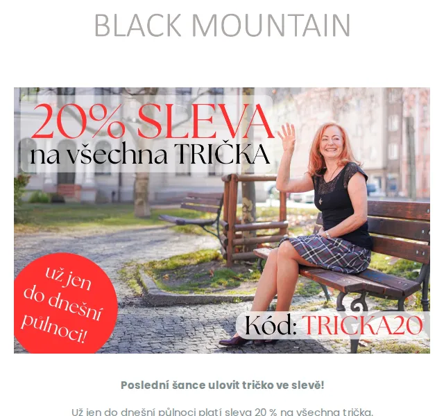 Black Mountain: -20 % na trička – duben 2026 | Nuslet.cz