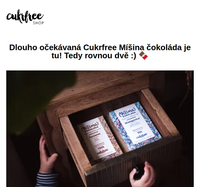 Cukrfree Shop: Míšina čokoláda, PLAYin CHOC a Magnesium Aroha – červen 2026 | Nuslet.cz