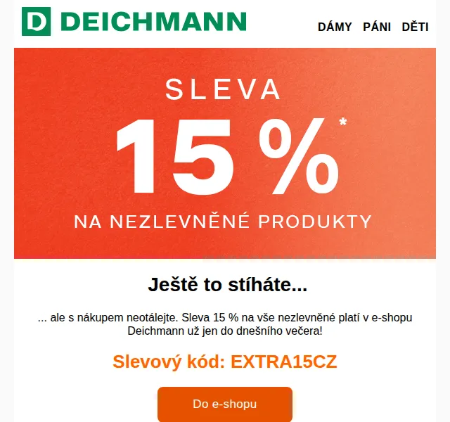DEICHMANN: Sleva 15 % na vše – listopad 2024 | Nuslet.cz