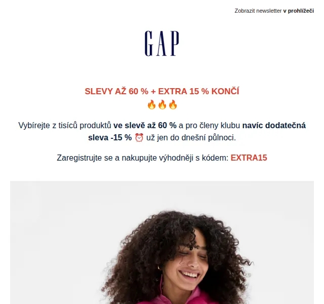 GAPstore.cz: Výprodej až 60 % + 15 % extra – červen 2026 | Nuslet.cz