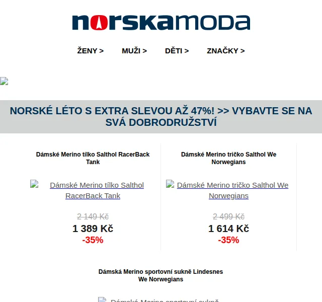 Norskamoda.cz: Norské léto se slevou až 47 % – červen 2026 | Nuslet.cz