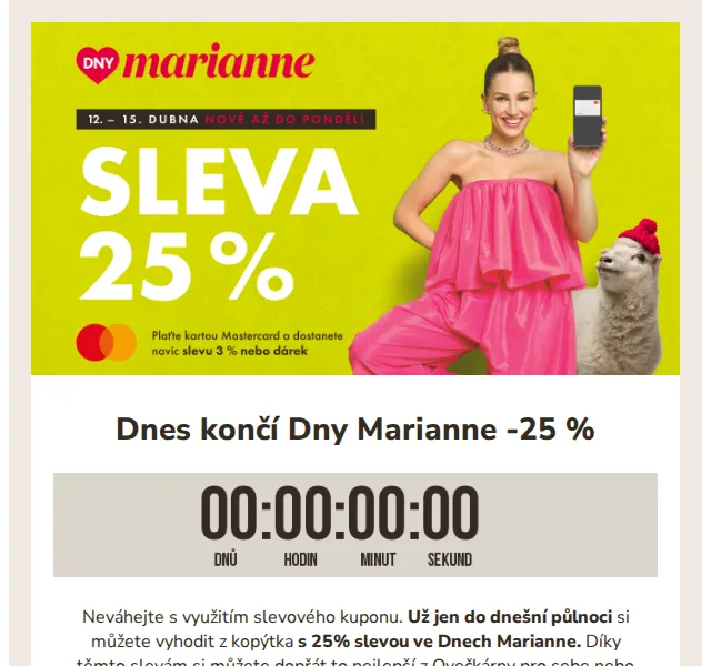 Ovečkárna: Sleva 25 % na Dny Marianne – červen 2026 | Nuslet.cz
