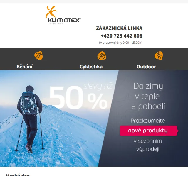KLIMATEX: Zimní výprodej až 38 % – červen 2026 | Nuslet.cz
