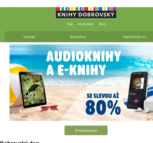 KnihyDobrovsky.cz: až 80 % sleva na e-knihy – červen 2026