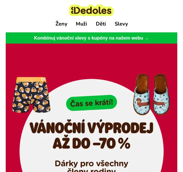 Dedoles.cz: Vánoční výprodej až 70 % – červen 2026 | Nuslet.cz