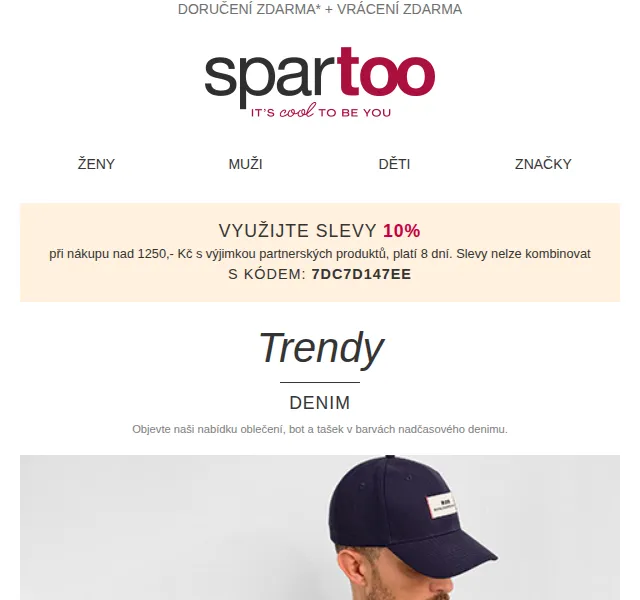 Spartoo: Sleva 10 % na denim – červen 2026 | Nuslet.cz