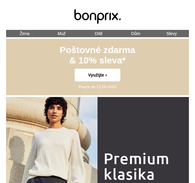 bonprix: 10% sleva & poštovné zdarma – červen 2026 | Nuslet.cz