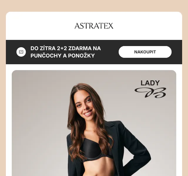 Astratex.cz: 2+2 zdarma + sleva 30 % na punčochy