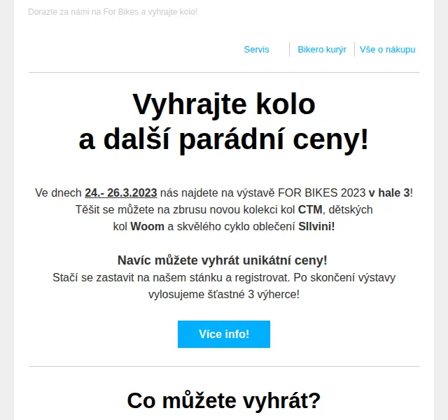 czbikero: Soutěž o kolo CTM a vouchery – březen 2023 | Nuslet.cz
