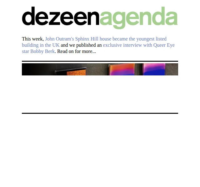 Dezeen Daily: Exkluzivní rozhovor s Bobbym Berkem – červen 2026 | Nuslet.cz