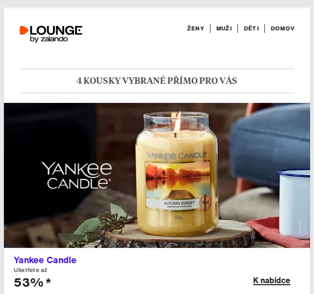 Lounge by Zalando: Yankee Candle, Icebreaker slevy až 75 % – červen 2026 | Nuslet.cz