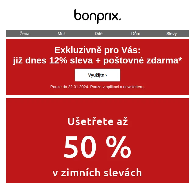 bonprix: Exkluzivně -12 % + poštovné zdarma – červen 2026 | Nuslet.cz