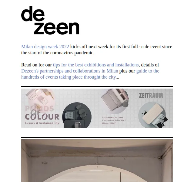 Dezeen Daily: Průvodce Milan design week 2022 – červen 2022 | Nuslet.cz