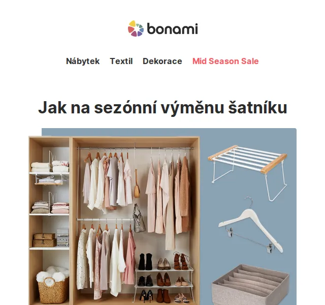 Bonami: Jarní detox šatníku – Mid Season Sale až -50 % – červen 2026 | Nuslet.cz