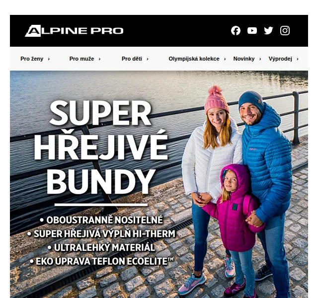 ALPINE PRO: Super hřejivé bundy pro celou rodinu – červen 2026 | Nuslet.cz