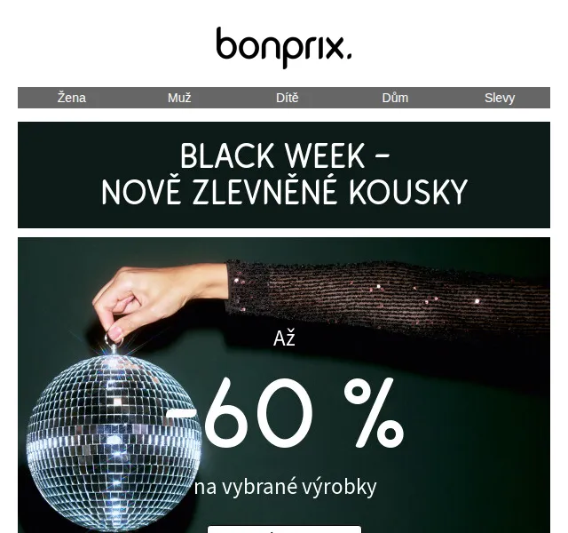 Bonprix: Black Week – Až -60 % na vybrané výrobky – červenec 2026 | Nuslet.cz