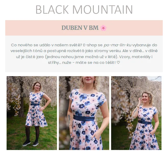 Black Mountain: Duben kolek – nové sukně, trička | Nuslet.cz