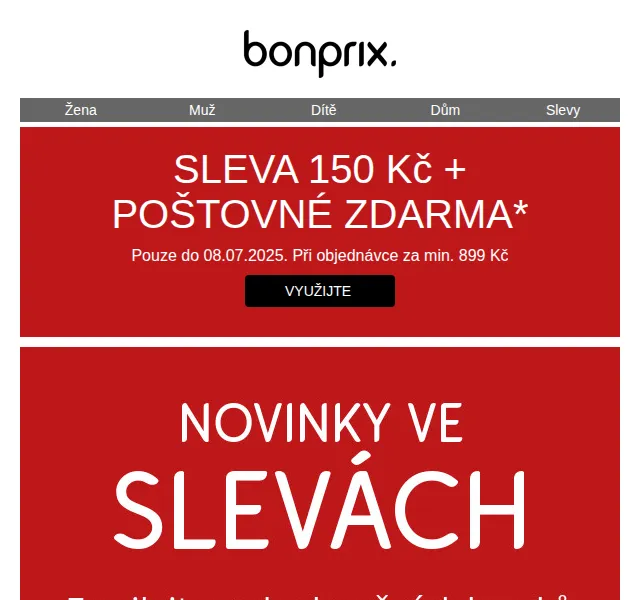 bonprix: Sleva 150 Kč + poštovné zdarma na letní šaty – červen 2026 | Nuslet.cz