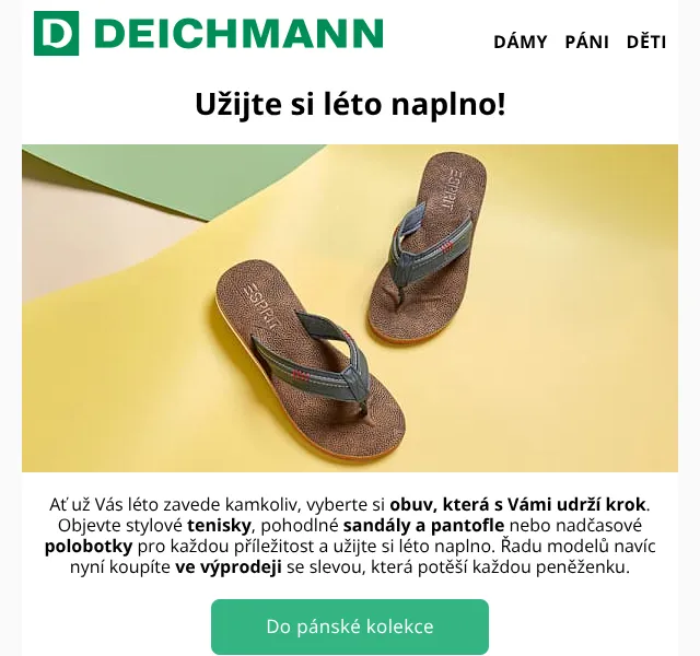 Deichmann: Sleva až 50 % na letní obuv – červenec 2026