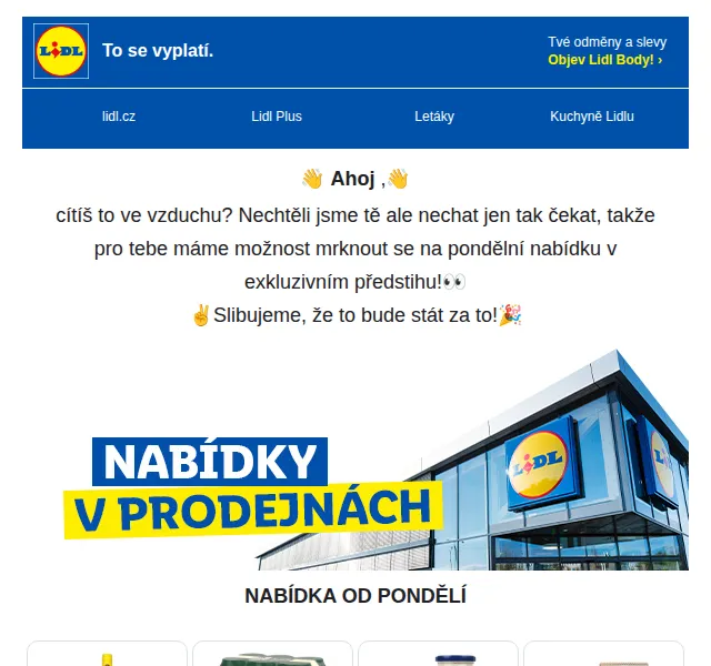 Lidl: Prosecco 49,90 Kč, kuchyňské spotřebiče a zahrada – duben 2026