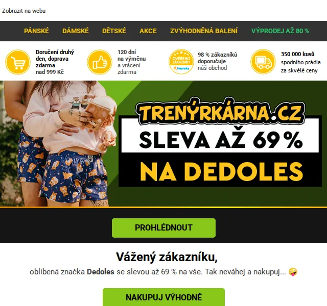 Lukáš z Trenýrkárna.cz: Dedoles sleva až 69 % – červen 2026 | Nuslet.cz