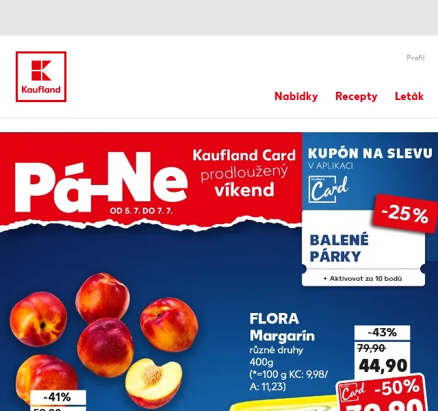 Kaufland: Prodloužený víkend s Kaufland Card – červen červenec 2026 | Nuslet.cz