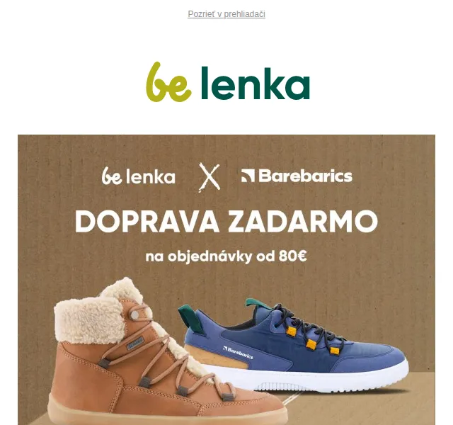 Be Lenka: Poštovné zdarma a slevy až 30 % – červen 2026 | Nuslet.cz