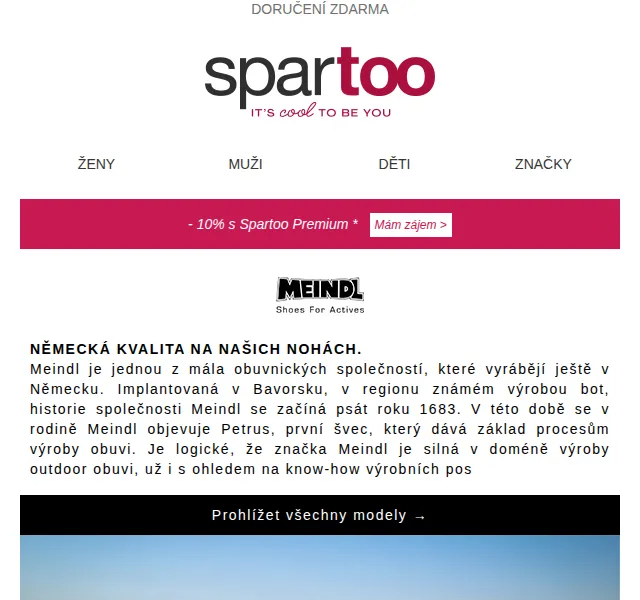Spartoo.cz: Doručení zdarma Meindl, Ralph Lauren, Nike – červen 2026 | Nuslet.cz