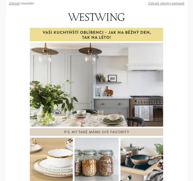 Westwing: Kuchyňské bestsellery a letní dekorace – červen 2026 | Nuslet.cz