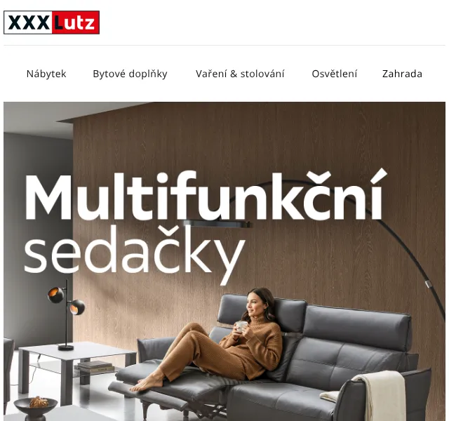 XXXLutz: Multifunkční sedačky – sleva 30 % – srpen