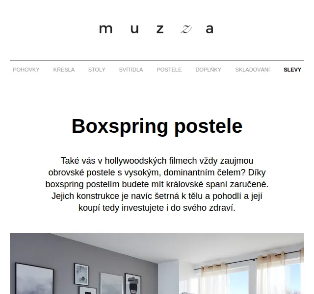 MUZZA: Boxspring postele – červen 2026 | Nuslet.cz