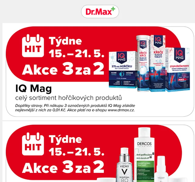 Dr.Max: TOP produkty 3za2 a slevy 250 Kč – červen 2026 | Nuslet.cz