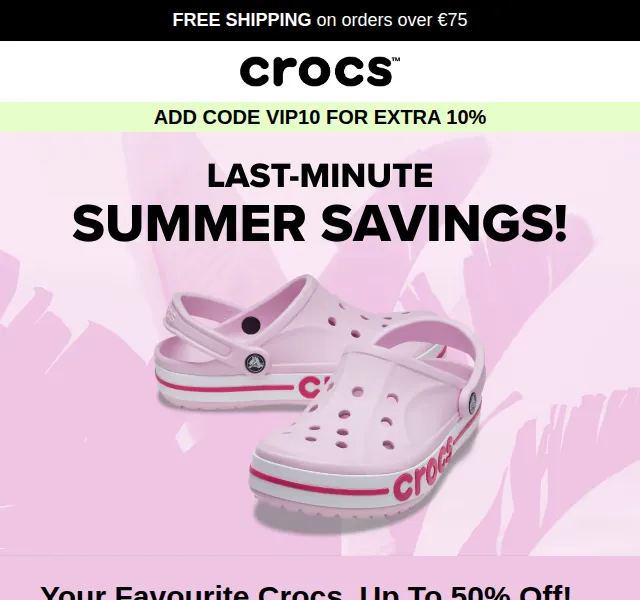 Crocs: letní výprodej až 50 % + extra sleva – červen 2026 | Nuslet.cz