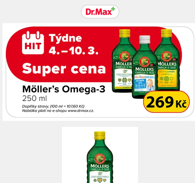 Dr.Max E-shop: Möller's Omega od 269 Kč – březen 2026 | Nuslet.cz