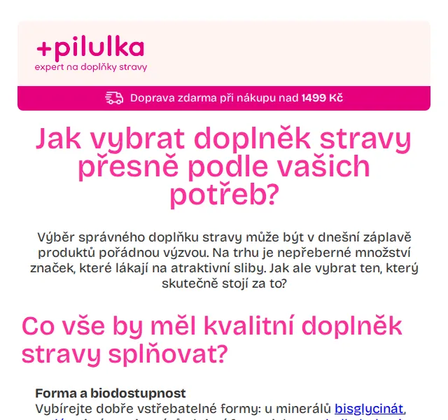 Pilulka.cz: DAILY doplňky stravy – červen 2026 | Nuslet.cz