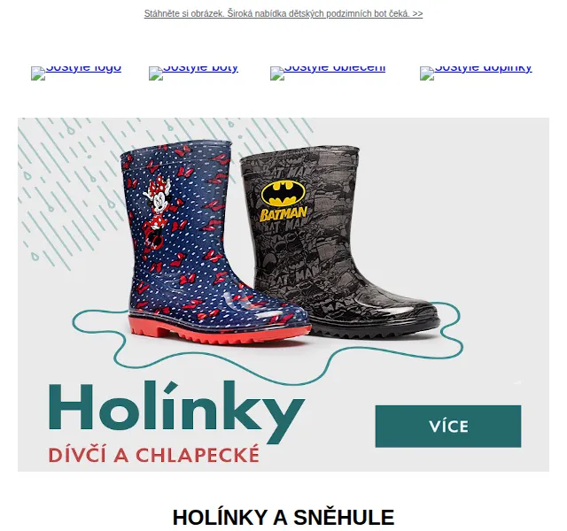 50style: dětské holinky a sněhule až -20 % – červen 2026 | Nuslet.cz