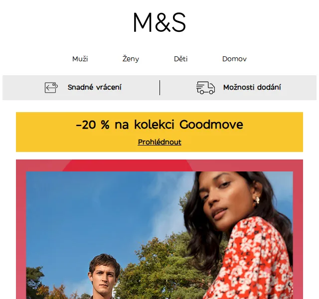 Marks and Spencer: -20 % na kolekci Goodmove – červen 2026 | Nuslet.cz