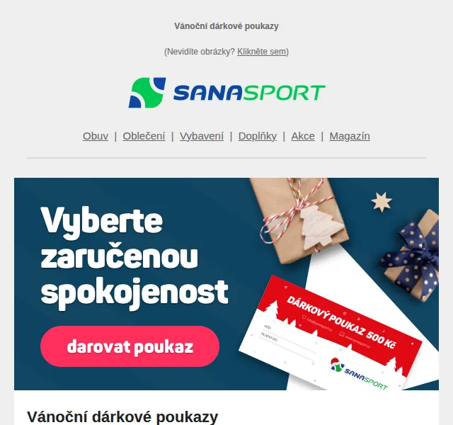 Sanasport: Vánoční dárkové poukazy – červen 2026 | Nuslet.cz