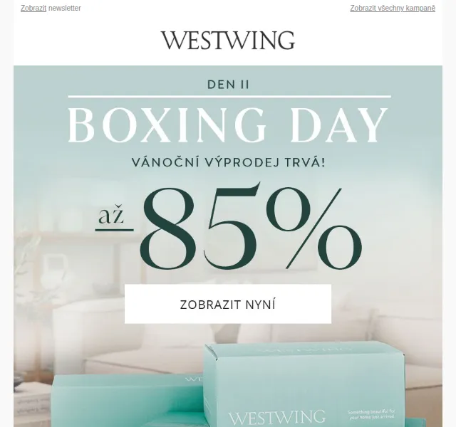 Westwing: Boxing Day 2 slevy až 50 % – červen 2026 | Nuslet.cz