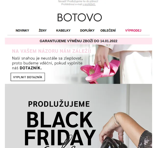 Botovo.cz: Prodlužujeme Black Friday výprodej – do půlnoci! listopad 2021 | Nuslet.cz