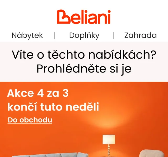 Beliani.cz: Ještě máte šanci využít akce – říjen 2026